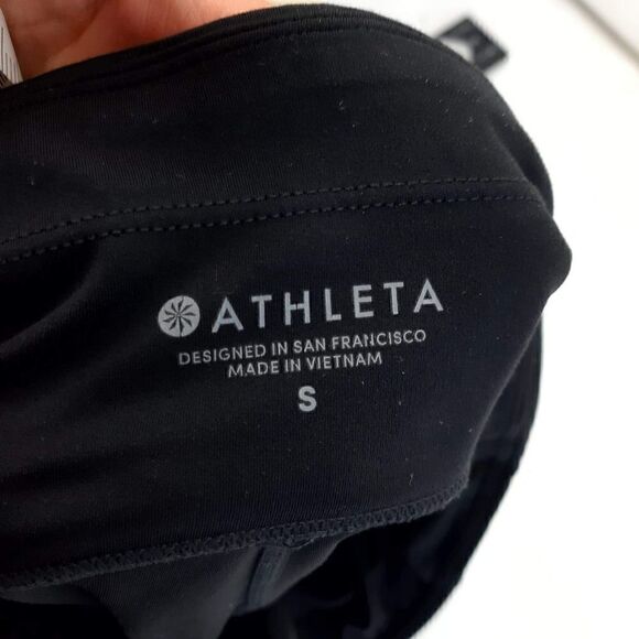 Athleta Women's Run 7/8 Black Size Small Workout Yoga Gym Leggings - Picture 4 of 9